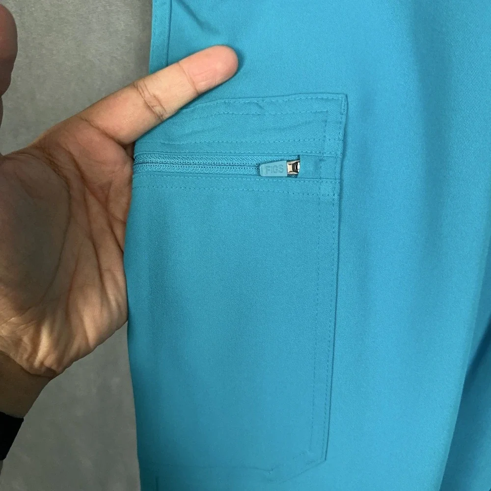 FIGS Slim Cairo Cargo Scrub Pants Mens Size 2XL Teal Blue NWT
